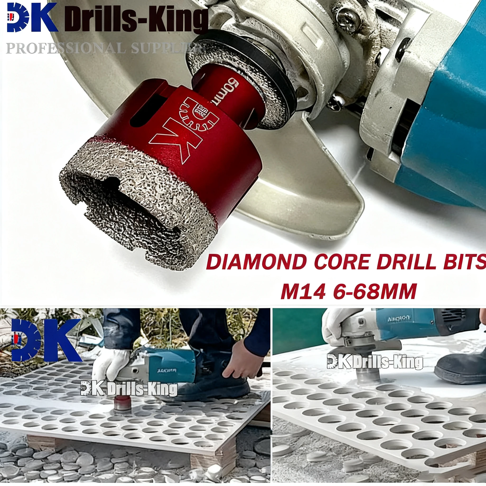 クリアランス品 1個 6-68mm M14 ダイヤモンドドリルビットツール ホールソーカッター タイルドリルクラウン 磁器タイル セラミック グラナイト用