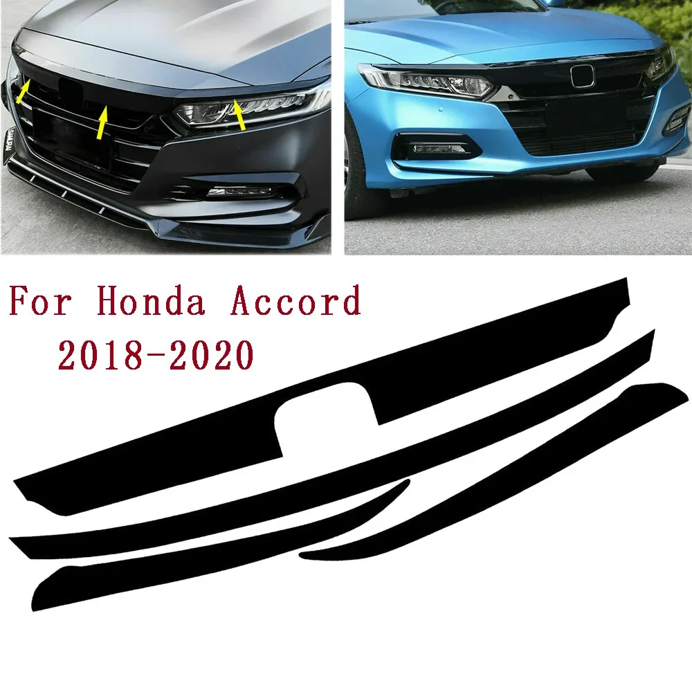 3 Mil Vinyl Material Front Grille Chrome Delete Blackout Precut Vinyl Trim For Honda Accord 2018-2020 Car Sticker