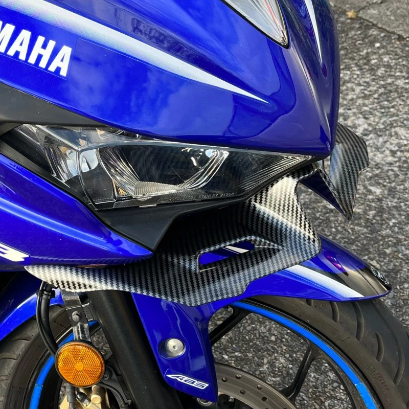 ABS Plastic Beak Nose Extension Cover Front Winglets Fairing Aerodynamic Wing Kit For YAMAHA YZF-R25 YZF-R3 YZF R25 R3 2015-2018