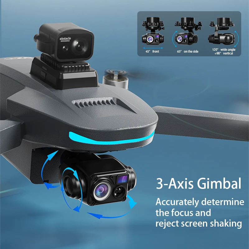 Drone l200 plus max gps com gimbal de 3 eixos profissional 4k câmera hd fpv drones opcionais para evitar obstáculos rc quadcopter brinquedos
