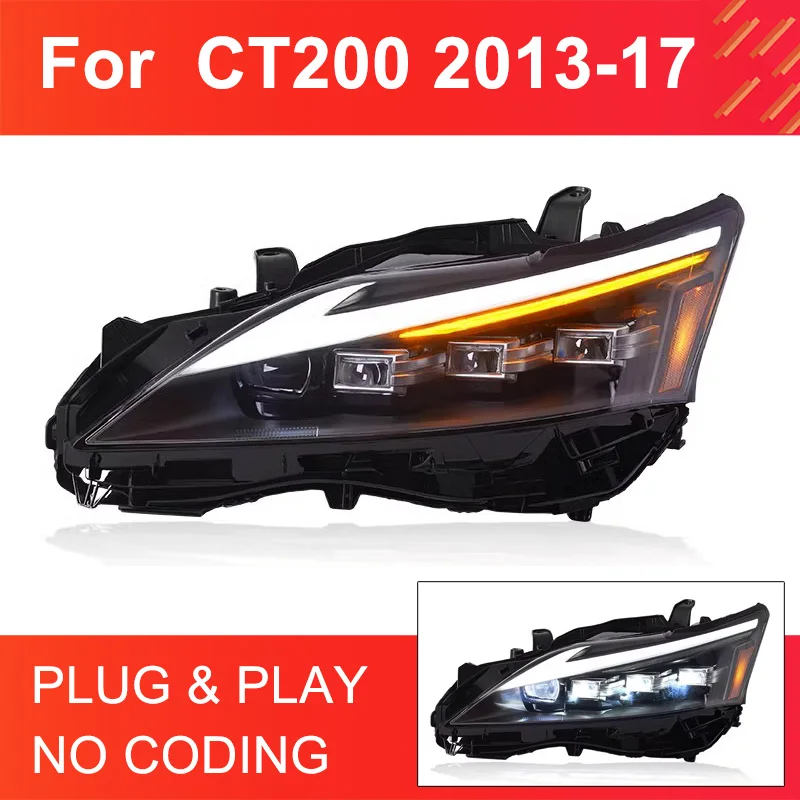 

1 Pair Car LED Headlight for Lexus CT200 2013-2017 Headlights Plug and Play with LED DRL Dynamic Turning Front Head Lights