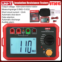 UNI-T UT501C Insulation Resistance Tester 100V 250V 500V 1000V Digital Megohmmeter 5GΩ High Voltage Motor Cable Ohm Megommeter