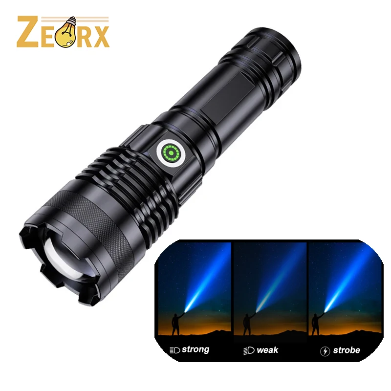 

Handheld Flashlight Rechargeable LED Tactical Flashlight with 3 Modes Waterproof for Camping Hiking Outdoor Biking Emergency