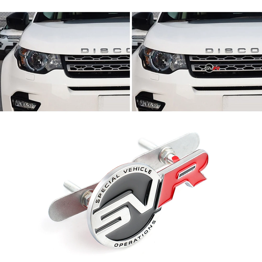 3D Car Head Body Trunk Front Hood Bonnet Sticker Emblem Logo For Land Rover SVR Discovery Velar Evoque Freelander Range Defender