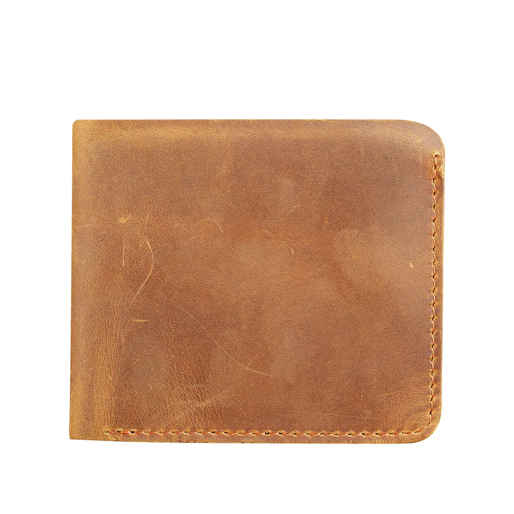 

Men's Genuine Cowhide Leather Wallet Bifold Large Capacity Card Holder Vintage Style