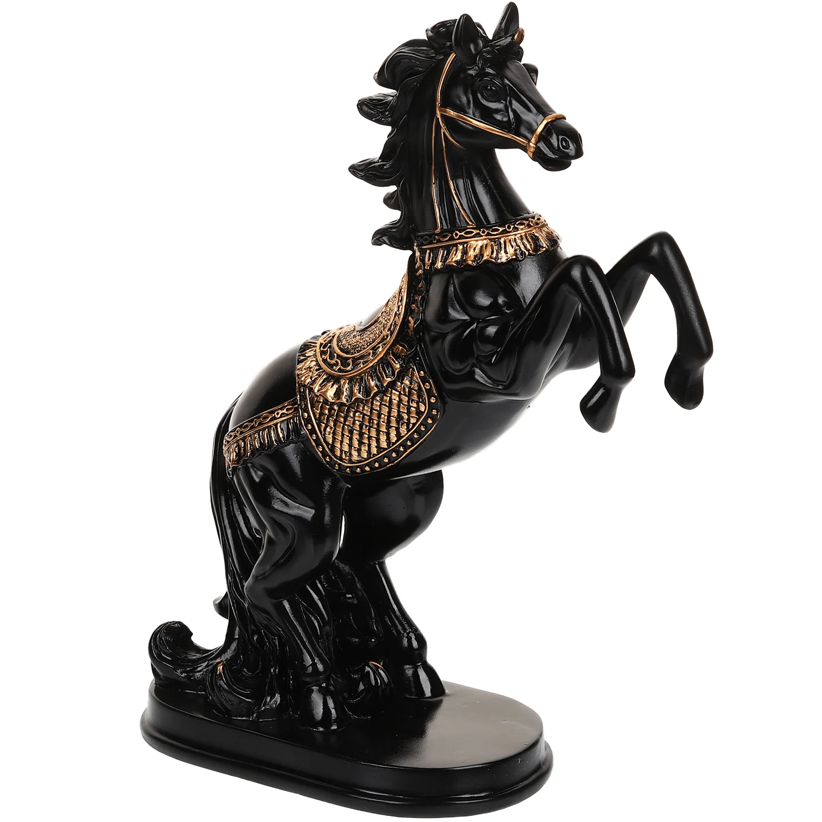 

Simulated Horse Statue Vintage Standing Model Resin Animal Ornament Adornment Office