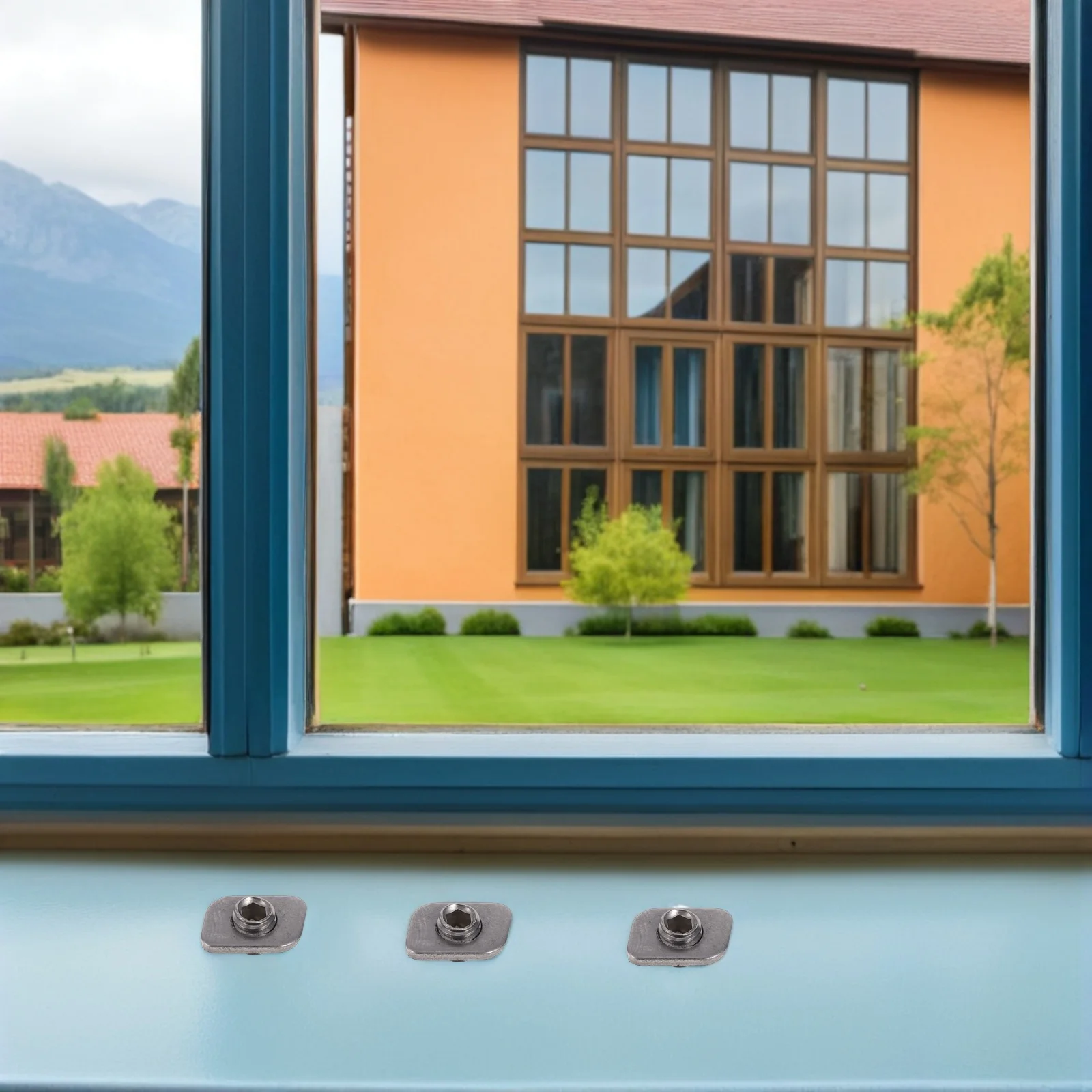 

20Pcs Stainless Steel Window Lock Stopper Security Limiter Block Sliding Window Door Fixing Peg Replacement Sliding Limiter