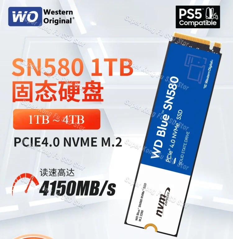 

SN570/580/770/850X 500G/1TB/2 ТБ/4TB/8TB NVME твердотельный накопитель M.2SSD для ПК, PS5