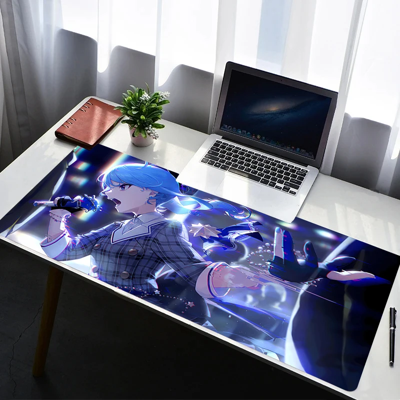 

Mouse Pad Laptop Rubber Extended Desktop Mat Computer Gamer Mousepad Gaming Accessories Hololive Hoshimachi Suisei Keyboard Pad