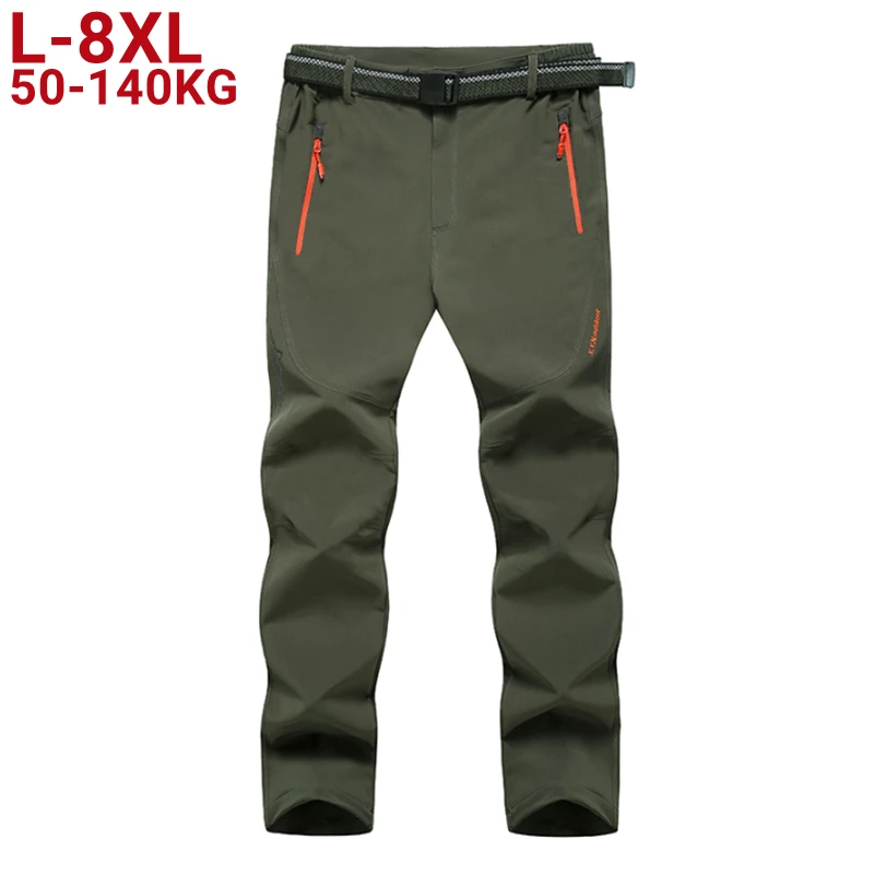 

Big Size 8xl Outdoor Pants Men Waterproof Quick Dry Stitching Mountain Climbing Pantalones Fishing Clothes Men's Sports Trousers