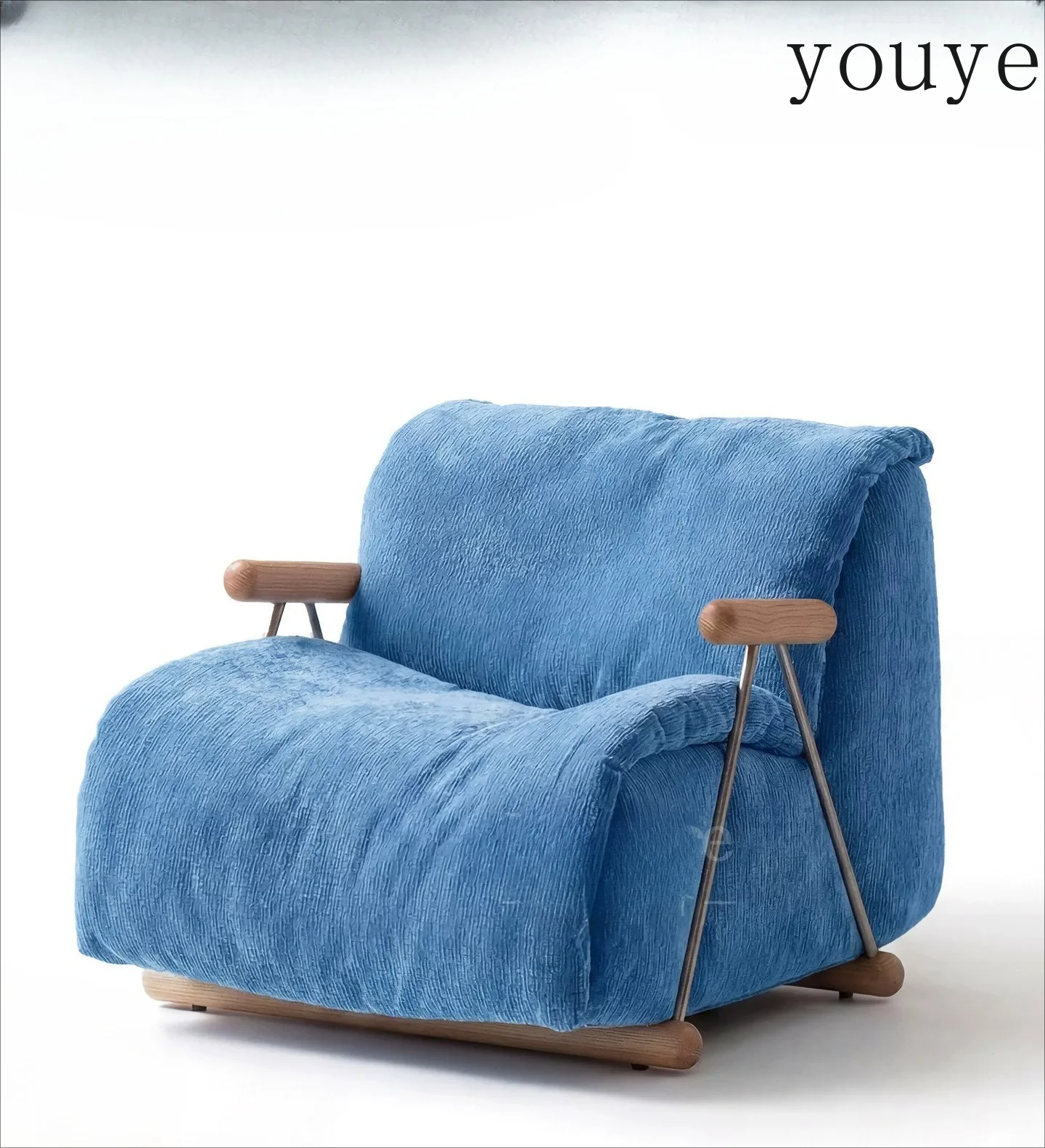 Single sofa Modern light luxury single chair Premium fabric Lazy living room Wrap sofa chair
