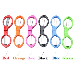 Multifunction Folding Scissor Stationery DIY Tools Plastic Handle 8 Words Stretch Shears Stainless Steel Safe Scissors for Child