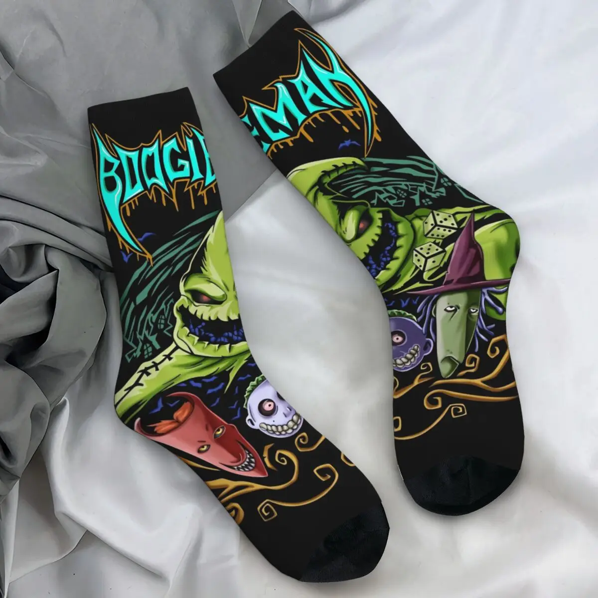 Oogie Boogie Nighemare Before Christmas Socks Autumn Stockings Funny Unisex Men Quality Socks Design Outdoor Non-Slip Socks