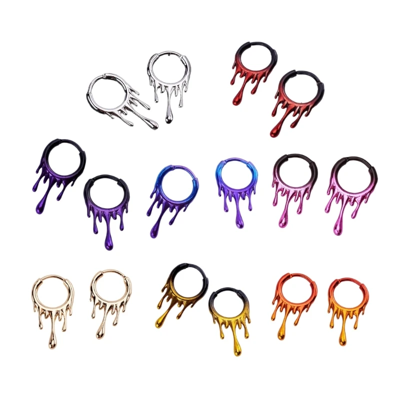 E0BF Stylish Stainless Steel Nose Jewelry Unique Nose Rings Irregular Trendy Body Accessory Body Piercing Nose Jewelry