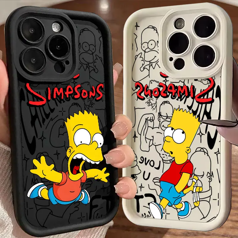 Funda de Teléfono Cool Bart-S-Simpsons para iPhone 17 16e 16 15 14 13 12 11 Air Pro Max Mini XR XS X 7 8 6 6s Plus, Parte Trasera de TPU Suave