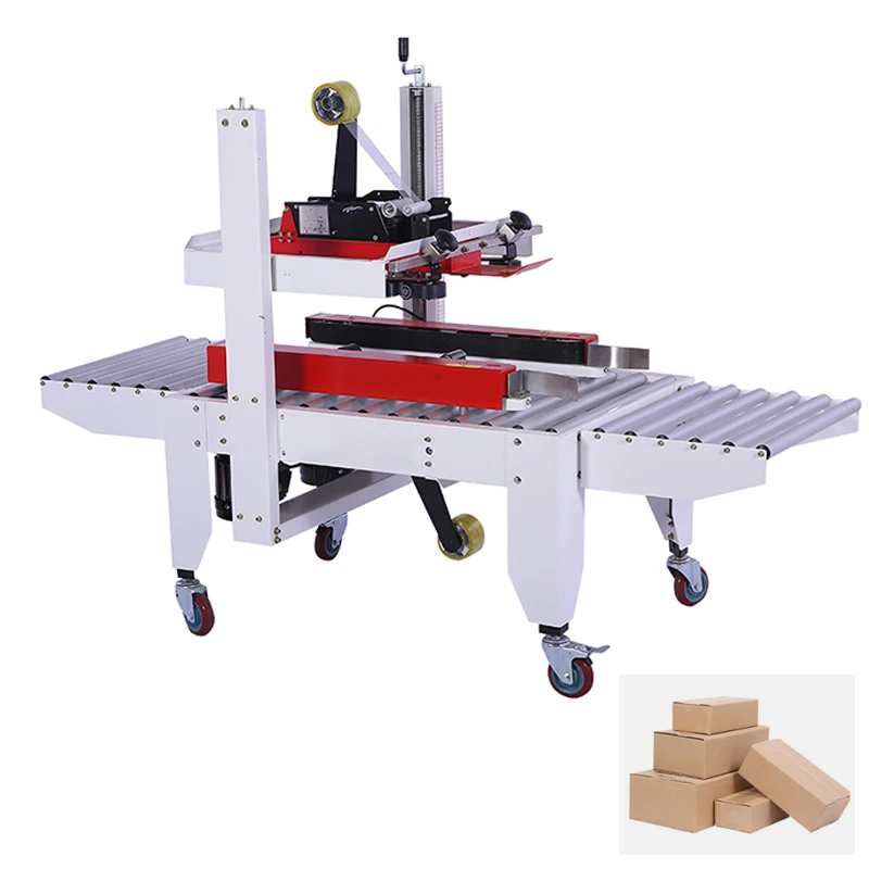 Top and Bottom Tape Automatic Carton Sealing Machine with Side Belt Conveyor Carton Sealer Box Packaging Machines