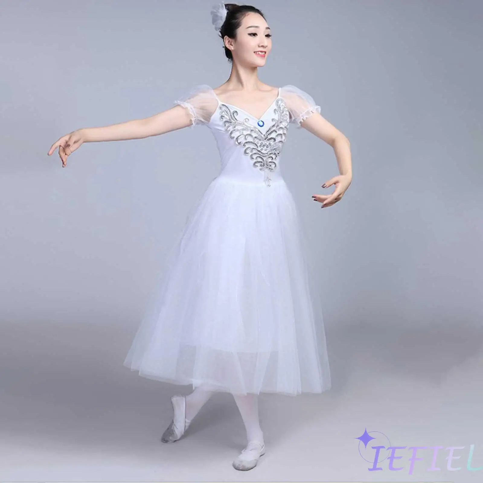 

Women Ballet Dance Multi Layers Tulle Tutu Dresses Swan Lake Ballerina Dancewear Costume Prom Party Stage Performance Ball Gown