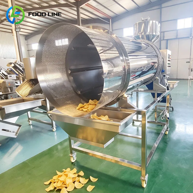 Food Seasoning Machine Commercial Snack Flavoring Tumbler Chips Nuts Peanuts Coating Drum Customized