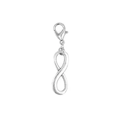 3pcs Infinity Clasp Clip on Charm Clip on Charm, Antique Silver Color Symbol Charm, Infinity Jewelry, Christmas Jewelry