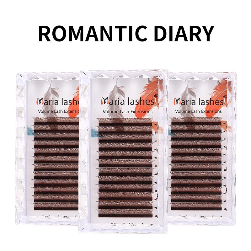 MARIA Brown YY Shaped Eyelash Colorful YY Type Lashes Extension Wholesale Makeup Soft Black Cilia Supplier