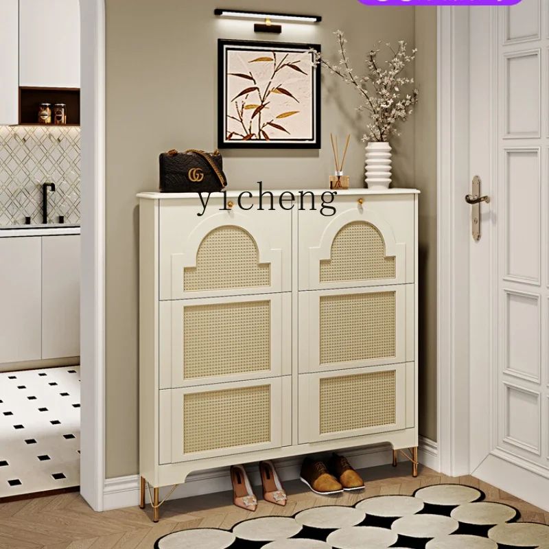 

wind ultra-thin shoe cabinet, indoor entrance entrance at the door of the home, tipping bucket shoe cabinet integrated