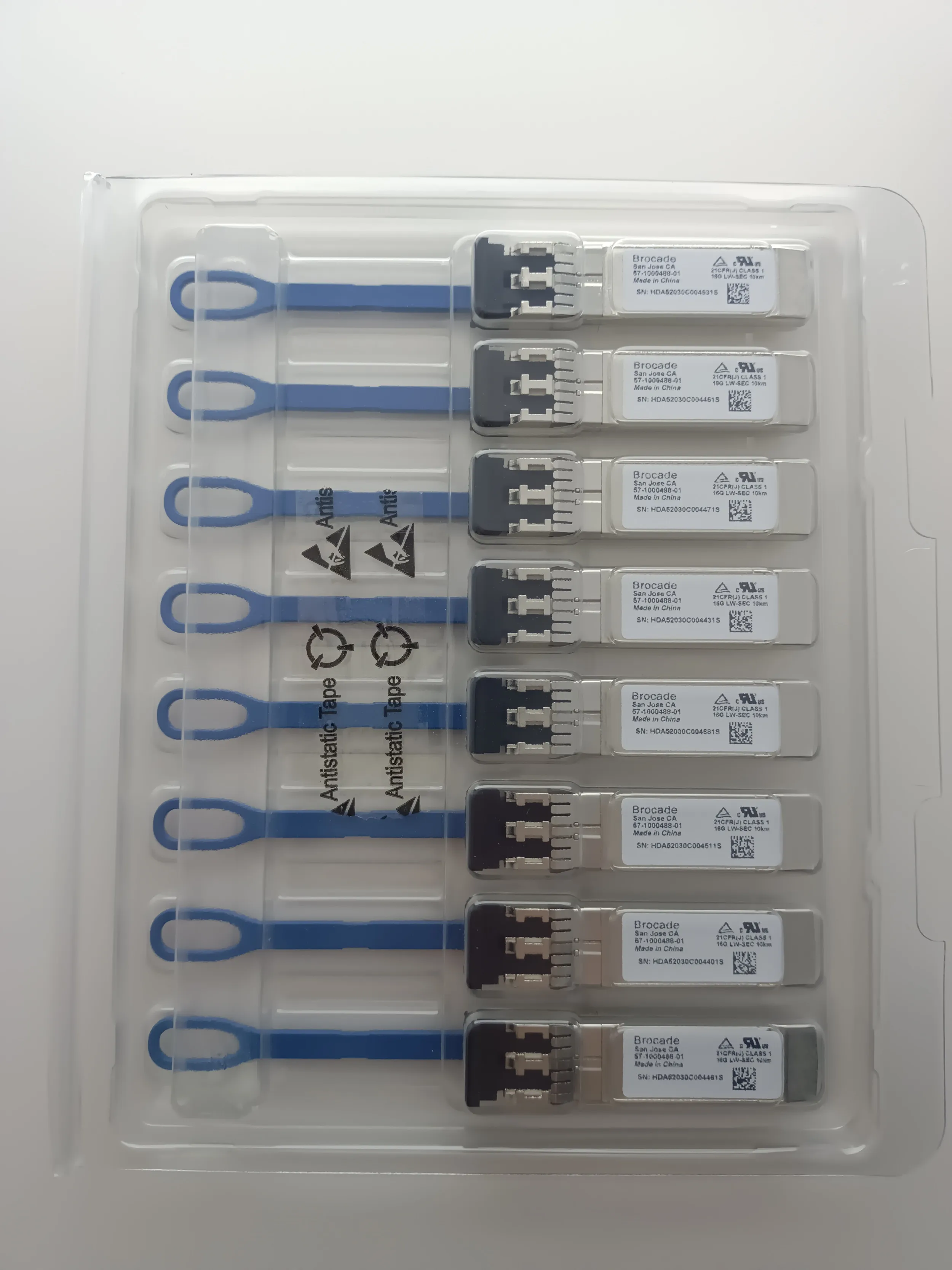 1PCS SFP+ 16gb 10km Module Brocade 57-1000488-01 LW SFP 1310NM 16G 10KM Optical Fiber Port Module/16GB Fiber Transceiver