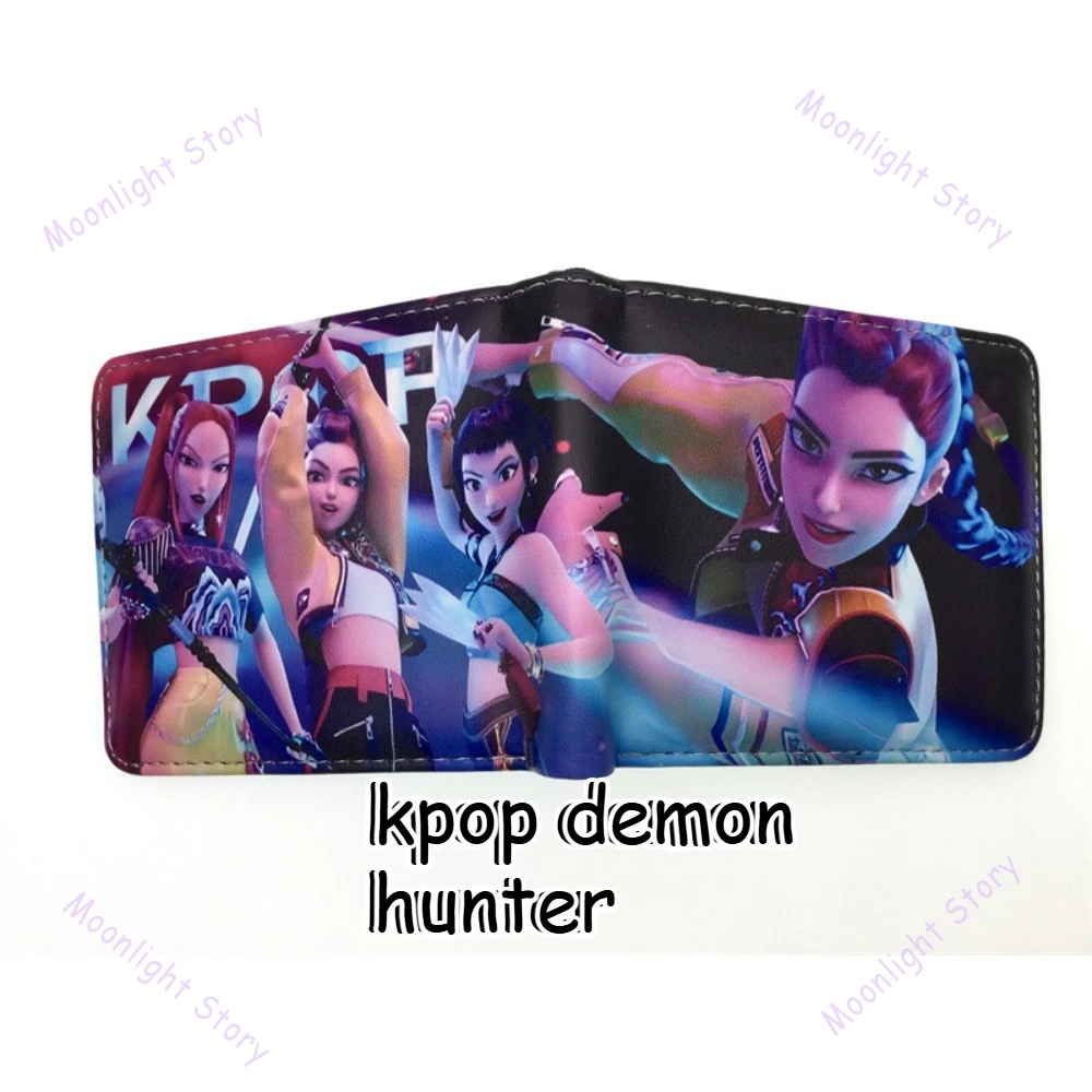 k pop demon hunters Wallet for Women Men Kawaii Anime Bifold Wallet Demon Hunt Squad Purse Card Holder Anime Merch Gift for Fan