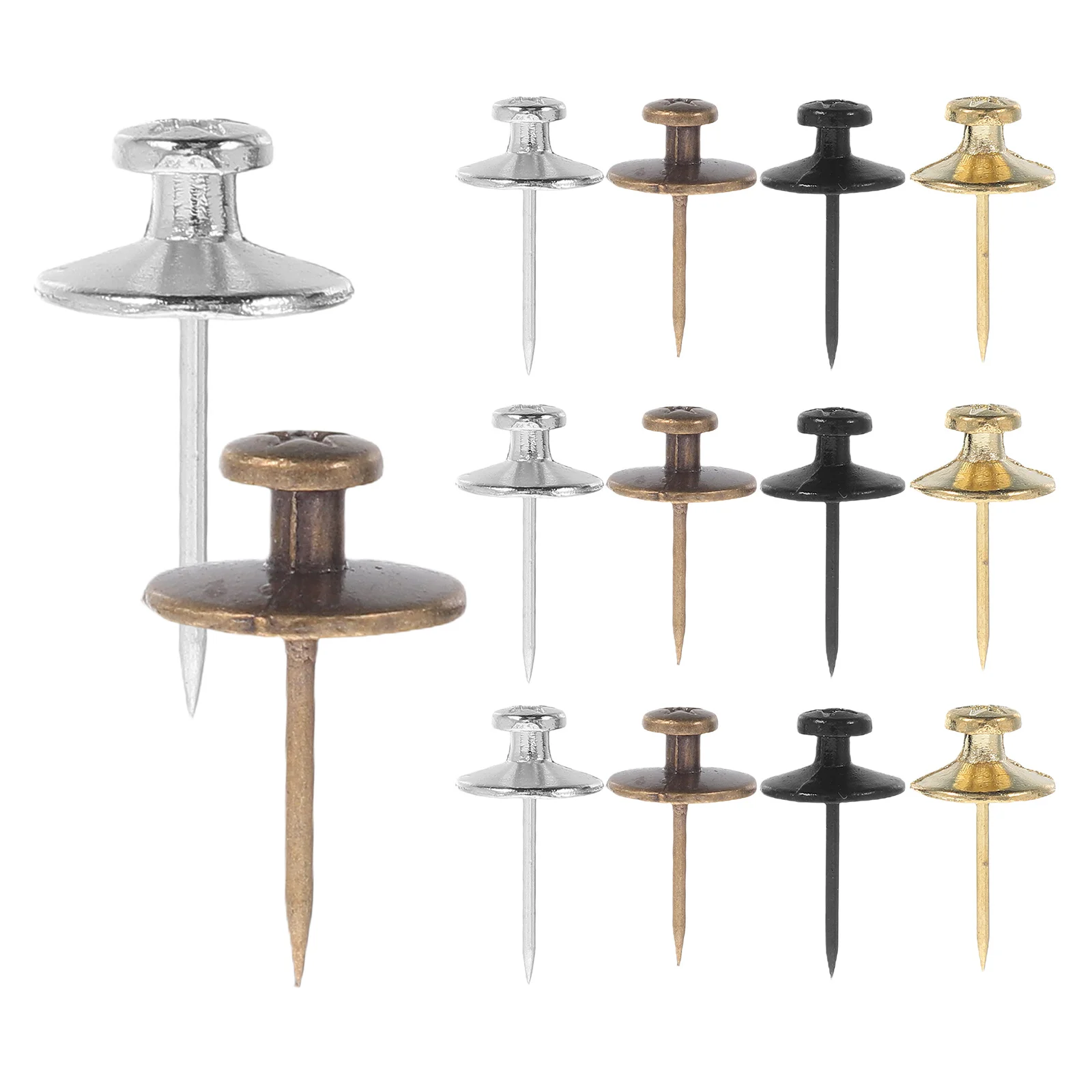 

25Pcs Durable Zinc Alloy Hooks Flat Thumbtack Design Easy Installation for Hanging Pictures Frames Decorative Wall Tacks