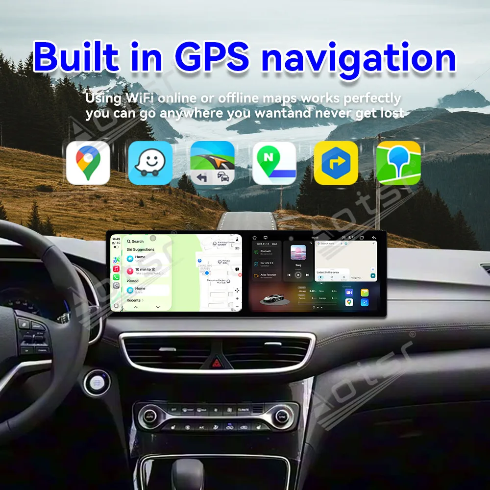 10.1'' Dual Screen Car Radio For Hyundai Tucson 2019 2020 Car Multimedia Video Player GPS Navigation Carplay Unit Android 15 HD