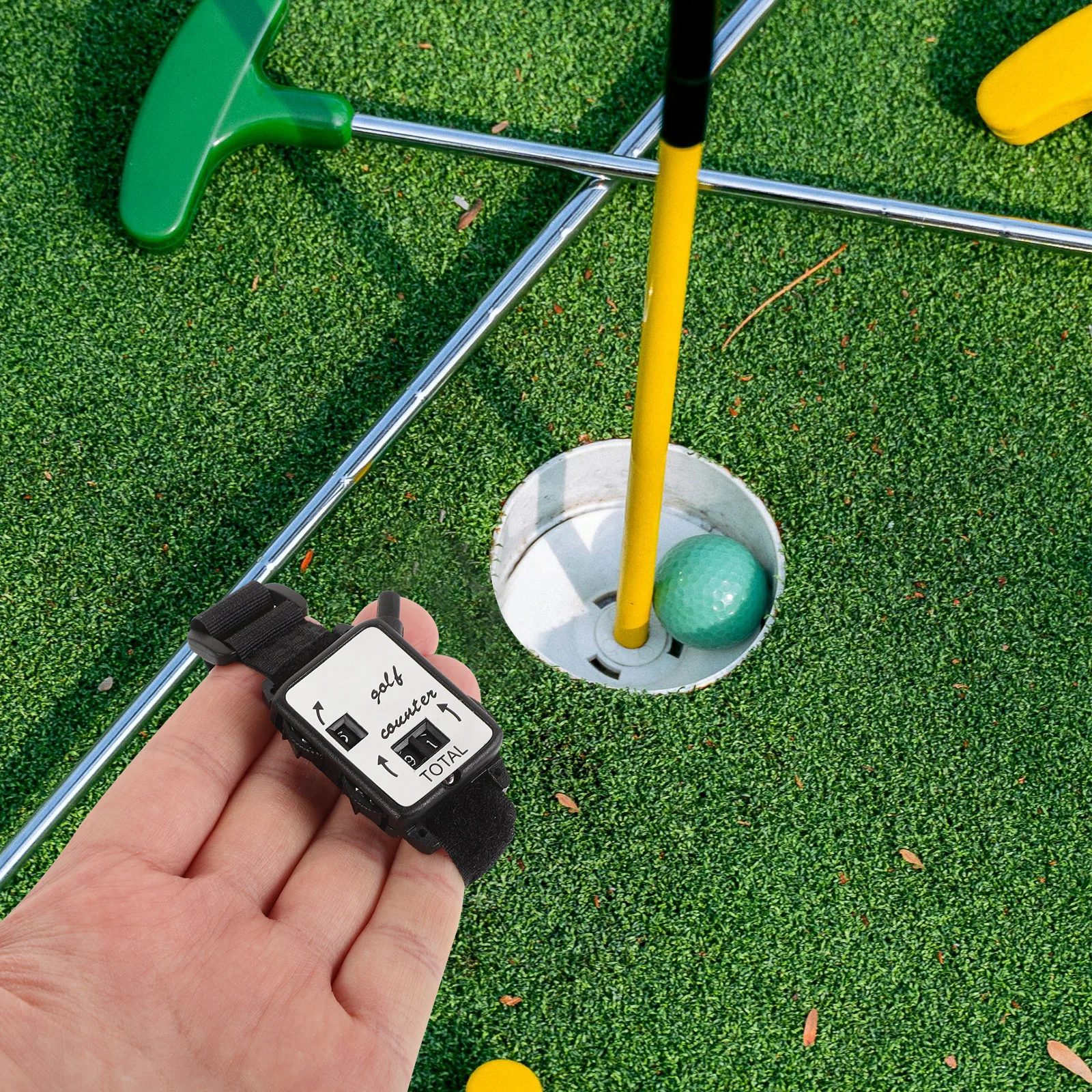 Contador de pontuação de golfe relógio elegante durável manual clicker de curso portátil marcador de golfe para todos os níveis de habilidade pontuação precisa
