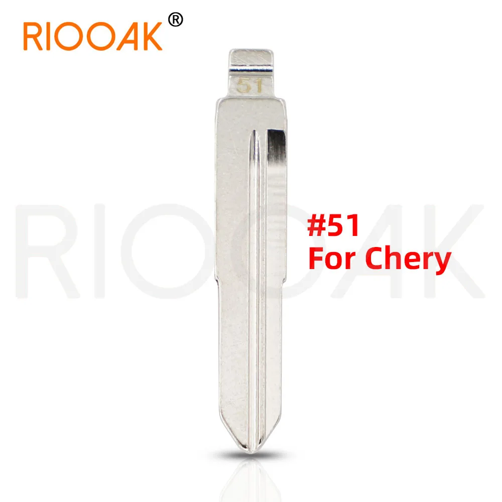 

10pcs #51 Metal Uncut Flip Folding KD VVDI Remote Car Key Blade NO.51 for Chery A5 A3 Tiggo