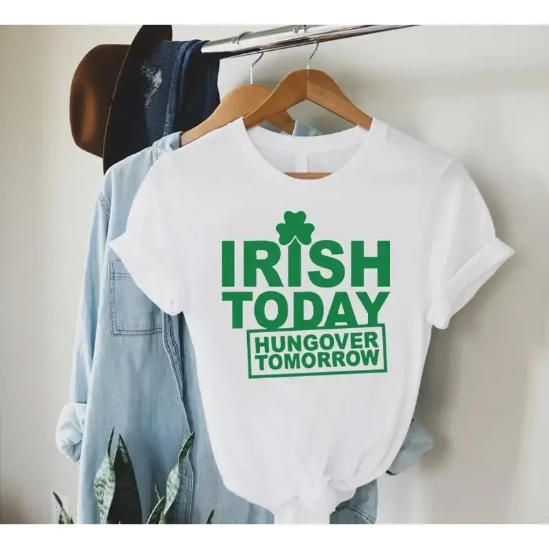 Day Drinking T Shirt Funny Irish Today  Tomorrow for Bar Kawaii  Women Clothes Women T Shirt Tops