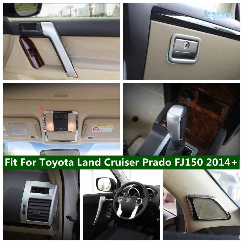 

Car Door Handle Bowl / Steering Wheel / Gear Shift Knob / Storage Box Cover Trim For Toyota Land Cruiser Prado FJ150 2014 - 2020