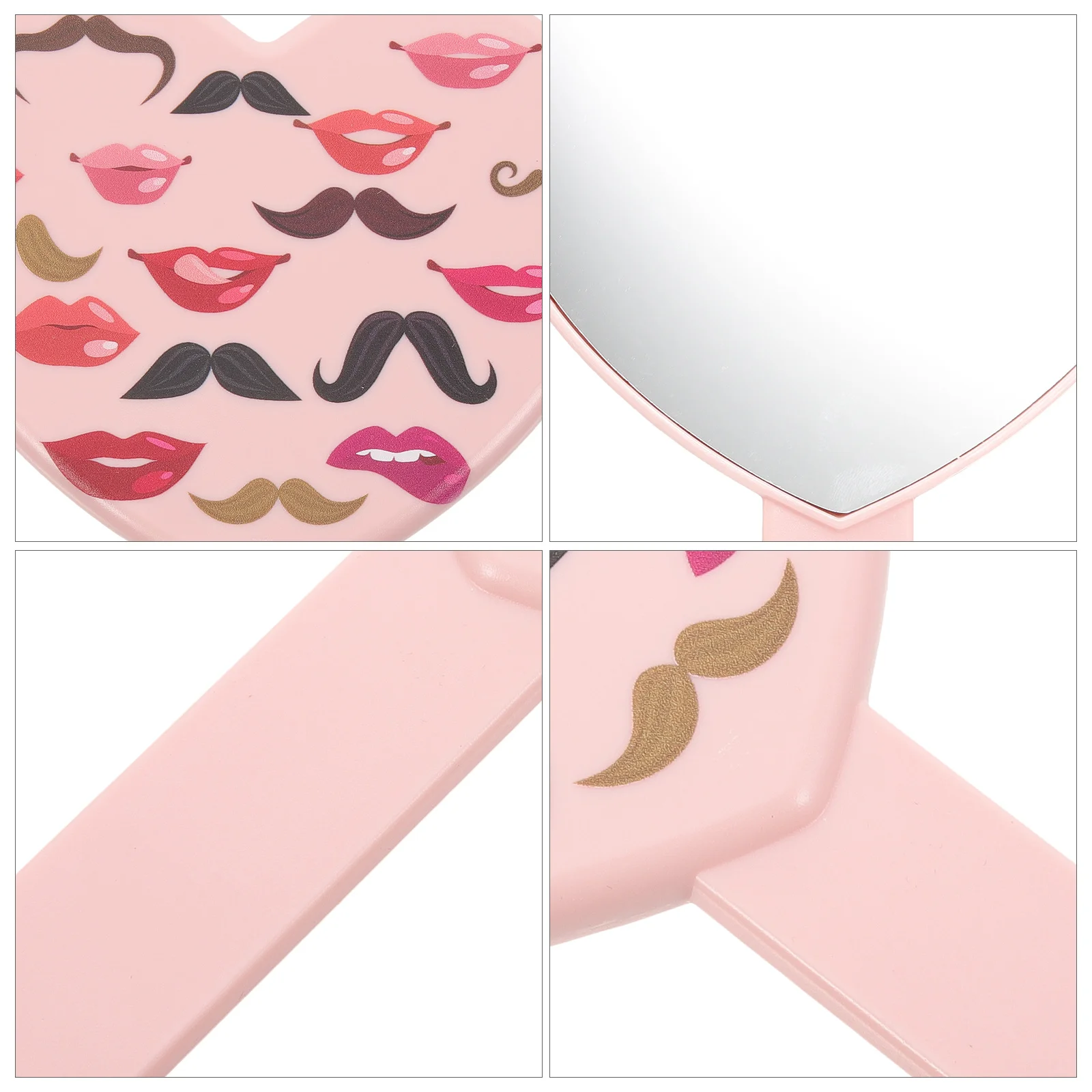 

Heart Shaped Handheld Makeup Mirror Vanity Mirror High Definition Clear Reflective for Daily Use and Outdoor