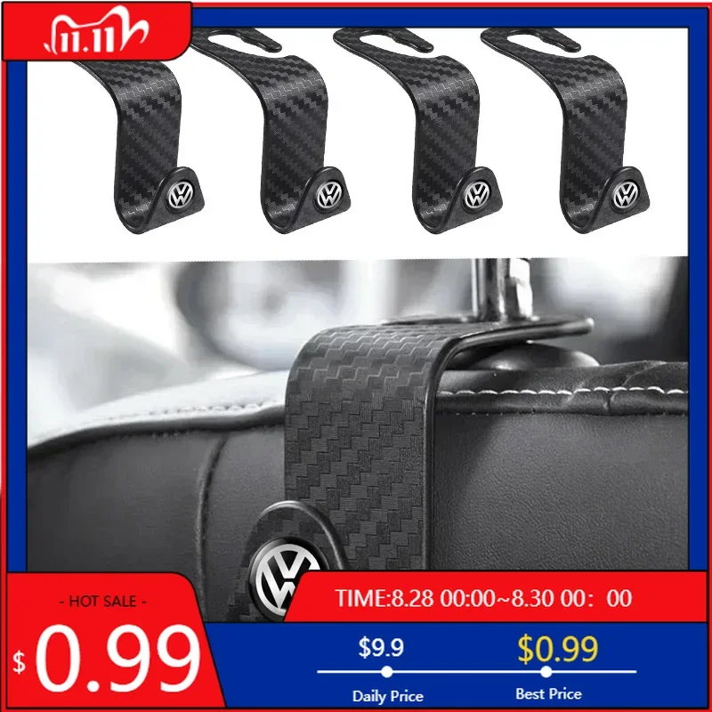 

Колпаки ступицы салона автомобиля, портативные крючки для спинки сиденья для Volkswagen Tiguan T-ROC R Scirocco GTI Magotan Polo Bora Tayron Arteon R-Line