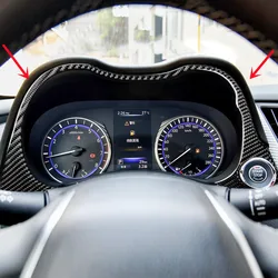 Carbon Fiber Stickers Car Dashboard Panel Modification Cover Trim Strips For Infiniti Q50 Q60 Car Styling Inner Accessories