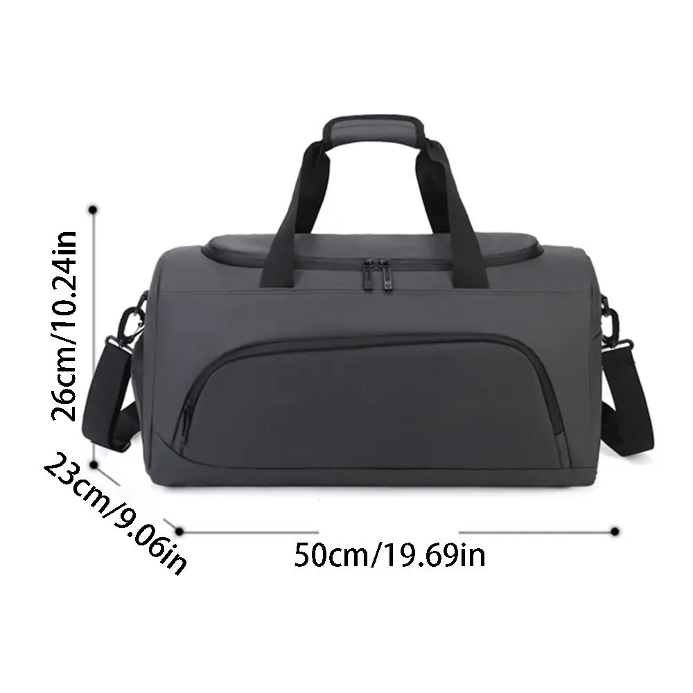 Large Capacity Travel Duffel Bag Waterproof with Shoe Compartment Gym Shoulder Bag Dustproof Casual Clothing Storage Bag