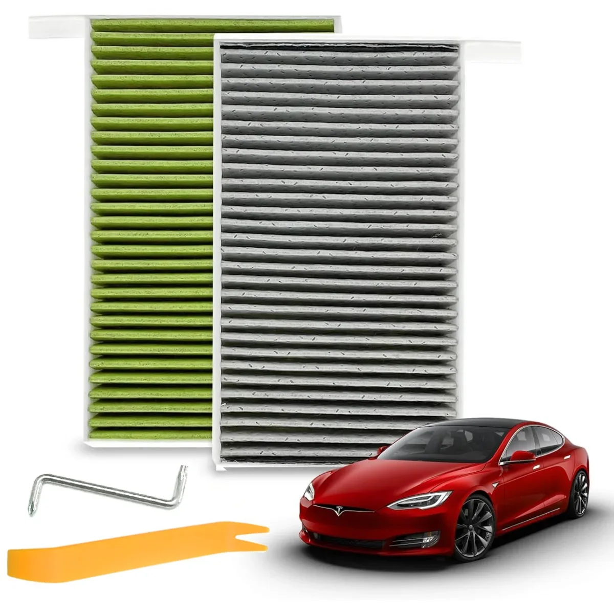 

2PCS Car Air Filter Air Conditioner Cabin Filter with Activated Carbon Replacement forTesla Model 3/ ModelY