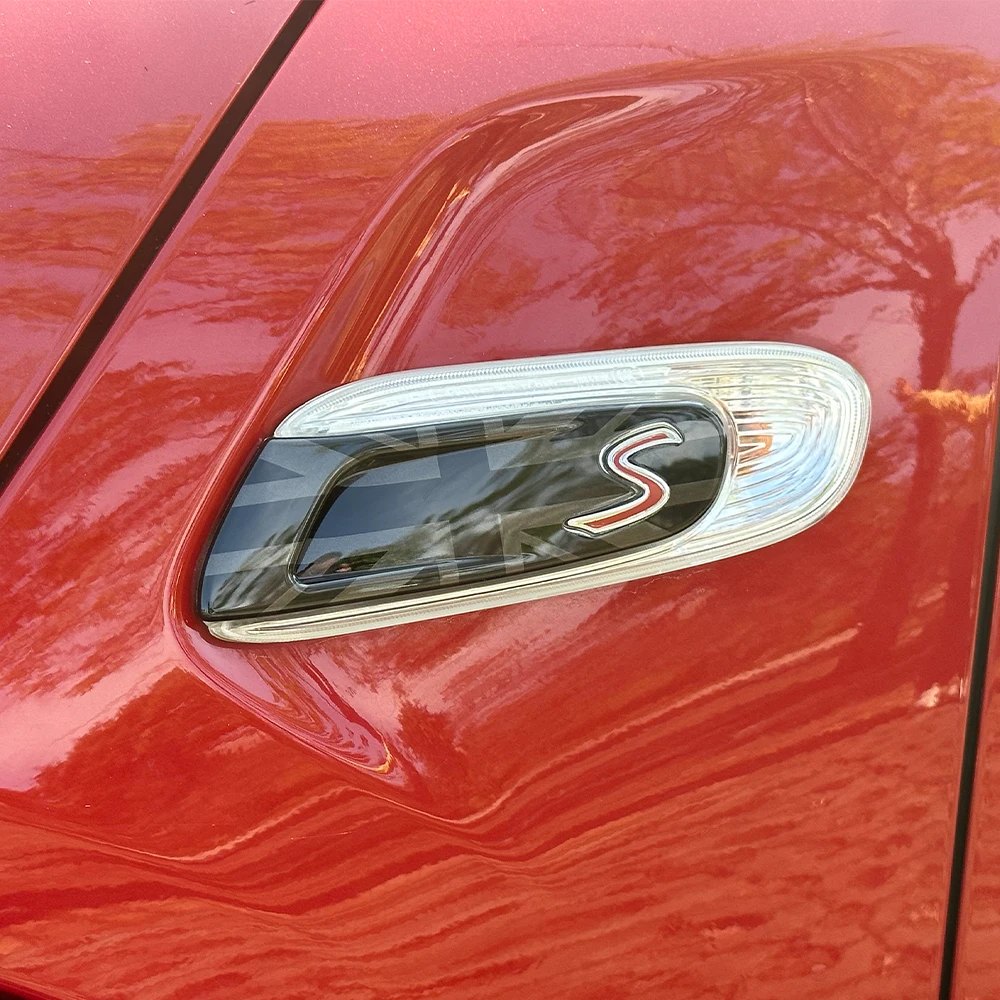

Gloss Black For MINI Cooper S F56 F55 F57 Car Front Fender Turn Lamp Light Stickers Cover Auto Accessories 2Pcs/Set