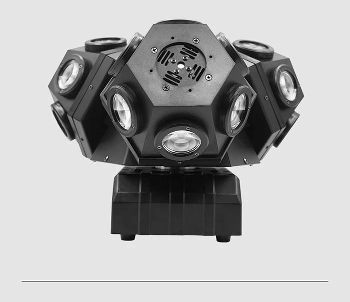 Dreiköpfiges rotierendes bewegliches Kopflicht, 18 x 10 W, KTV-Tanzsaal, Bar, Bühne, Disco, 3 Armrollen, stroboskopische Weihnachtslaserlichter – Detail 2