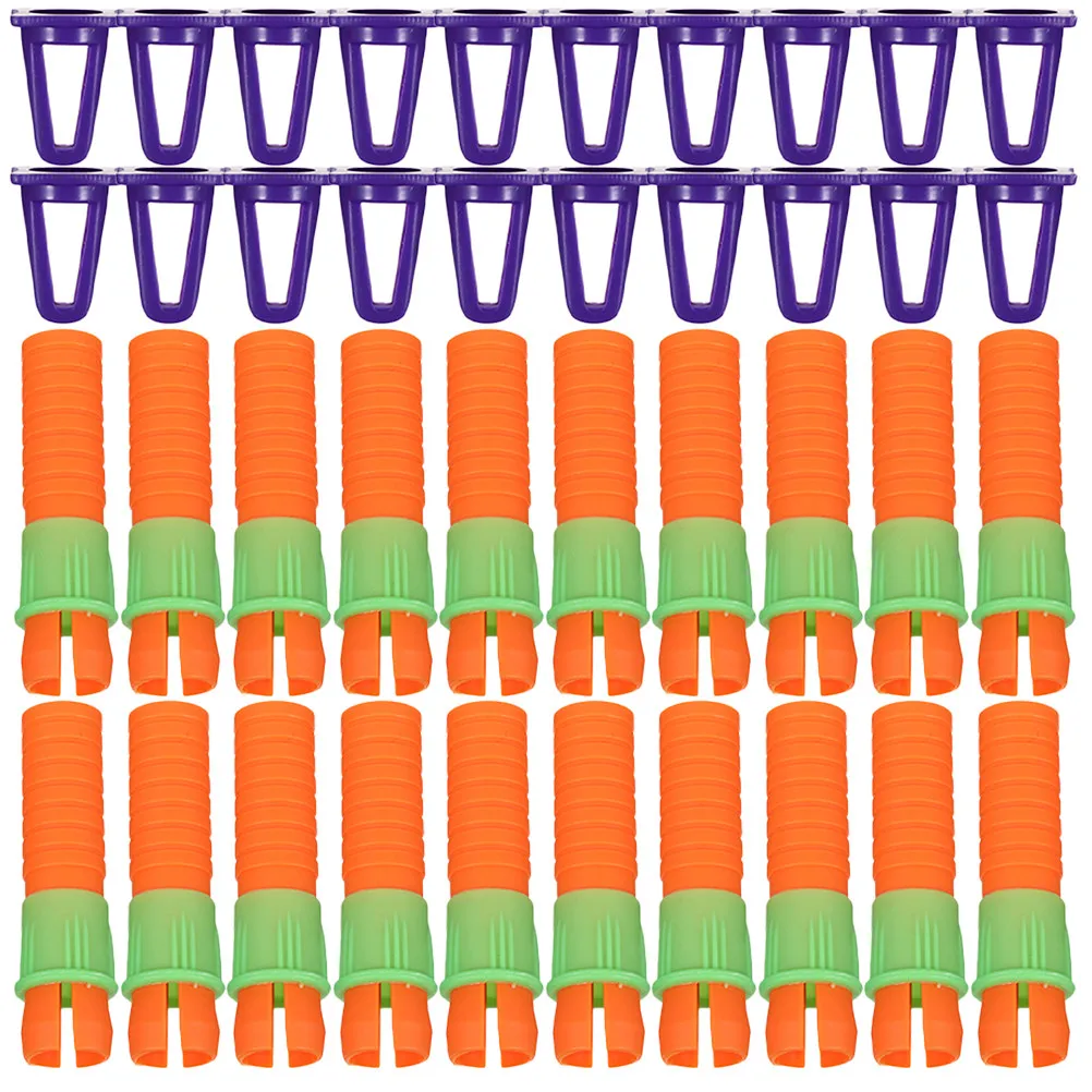 

20Pcs Oil Painting Pen Crayon Extender Plastic Holder Comfortable Grip Crayon Extension Holder for School Office