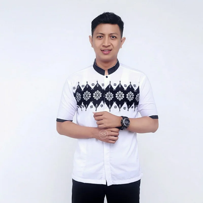 

Винтажная мужская рубашка в африканском стиле в стиле ретро в этническом племени с коротким рукавом, модная повседневная уличная одежда для отдыха, мужская рубашка, мусульманская мужская рубашка