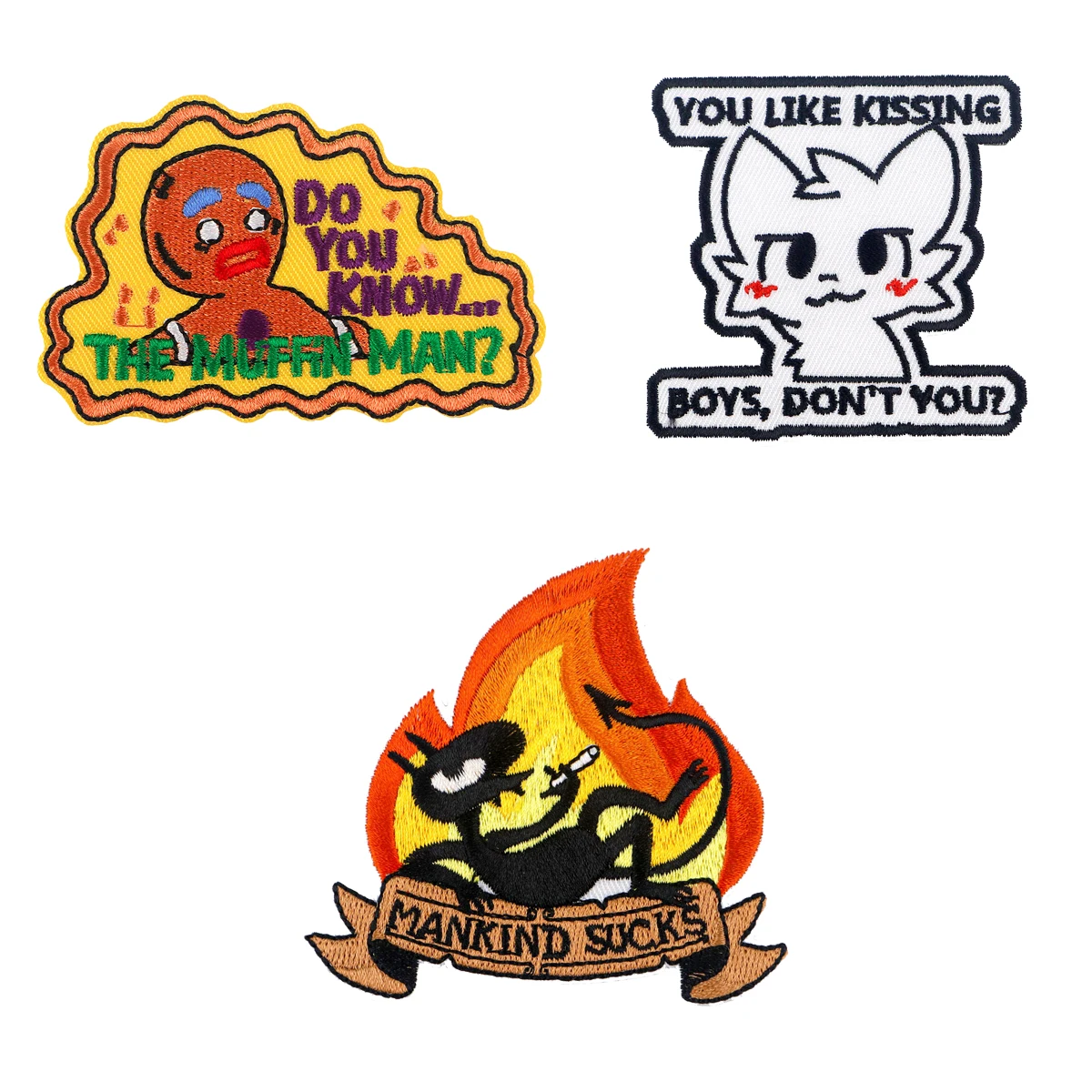 

Quotation Gingerbread Man Embroidered Patches For Kids Clothing DIY Adhesive Cartoon Patches On Clothes Stickers Appliques