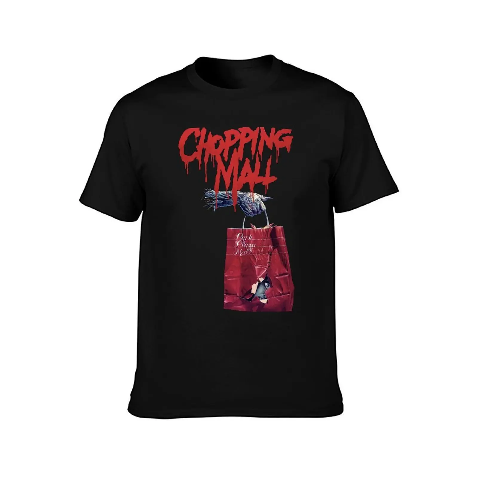 Chopping Mall T-Shirt, Summer Casual Cotton Tee, Oversized Streetwear Tops, Vintage Graphic Print, Loose Fit Short Sleeve