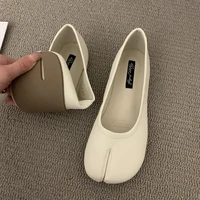 Bailamos Women Flats 2022 New Summer Fashion Split Toe Ballet Shoes Women Slip On Ballerinas Korean Style Soft Slip On Loafers - Image 5