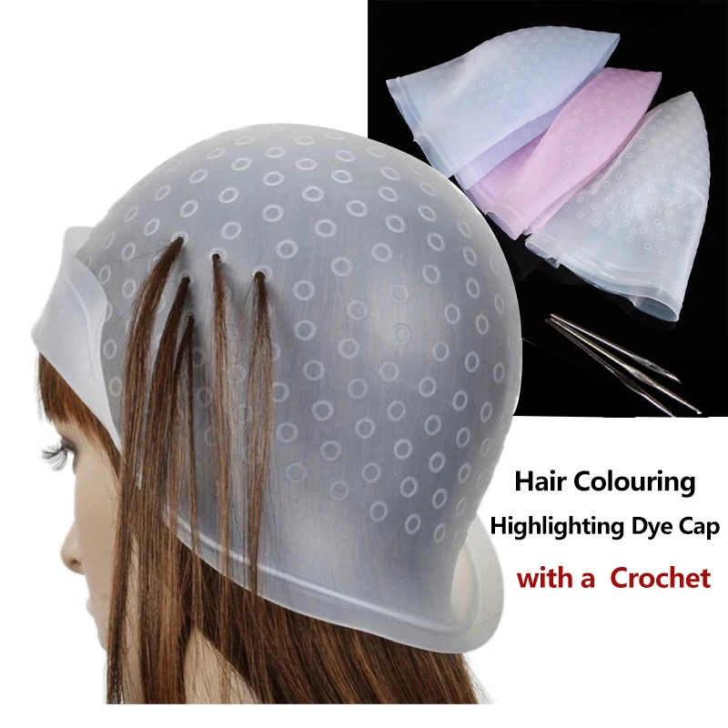 Reusable Salon Hair Color Coloring Highlighting Dye Cap for Professional Hair Extension Styling Tools Barber Beauty Hair Salon