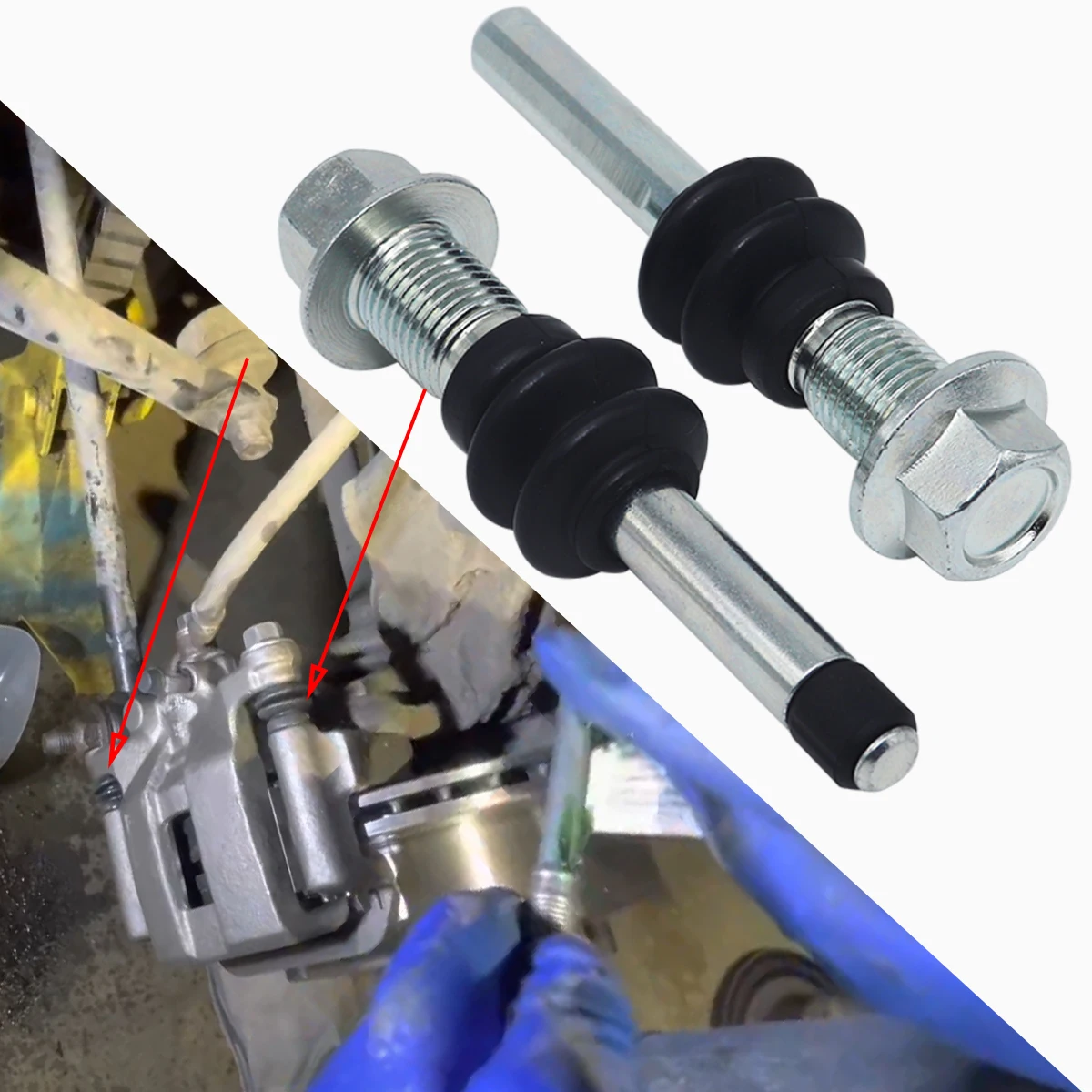 Направляющий штифт слайдера цилиндра заднего тормозного суппорта для Nissan Cube Z12 2008- Ремонтный комплект болта корпуса левого и правого диска, втулка, уплотнение багажника