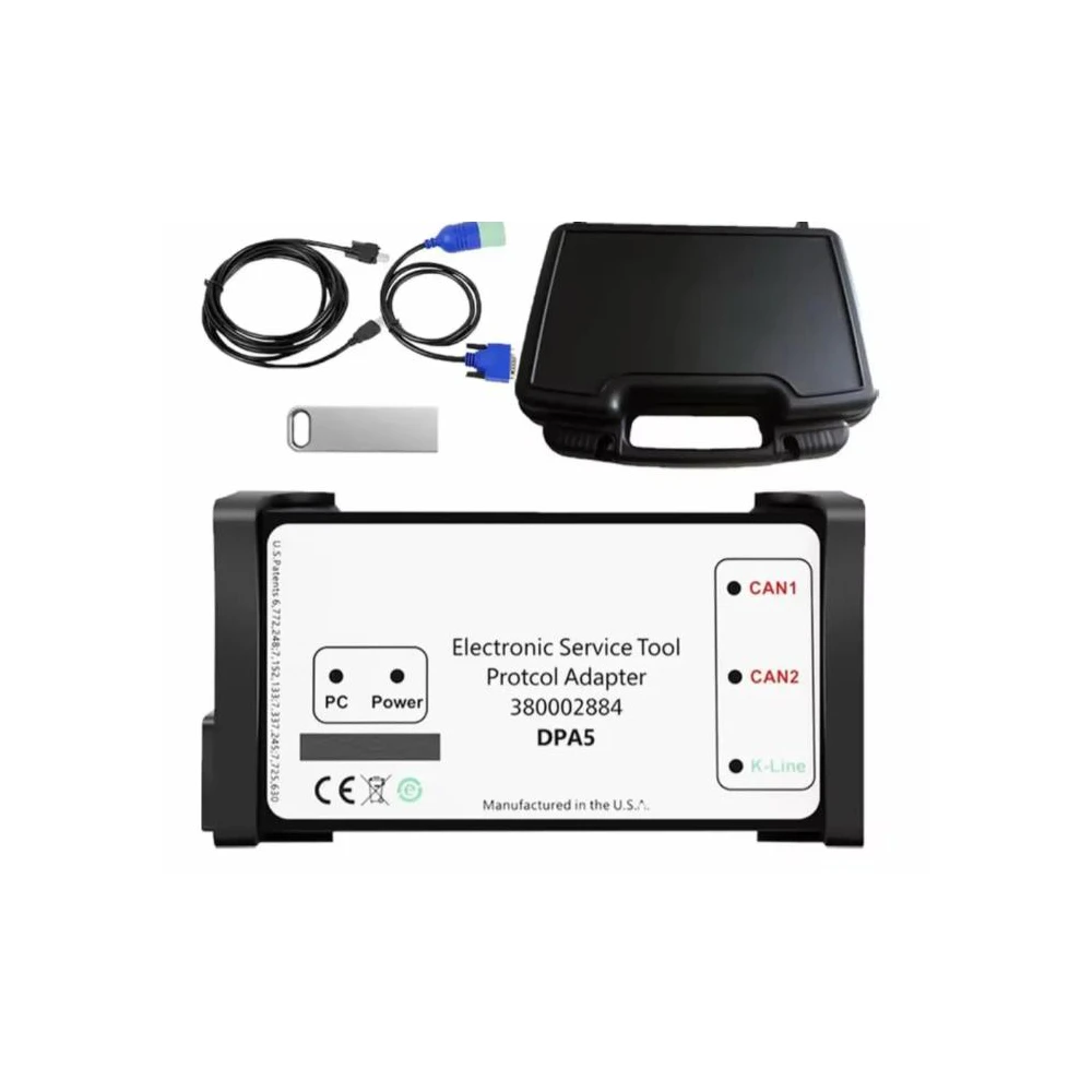 ل EST DPA5 V8.6 V9.9 مجموعة أدوات التشخيص 380002884 محول بروتوكول Dearborn مع صندوق مطاطي