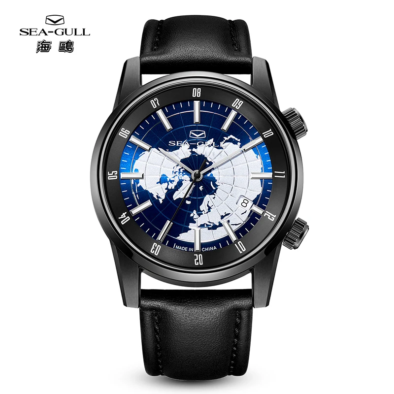 

Seagull Watches for Men GMT Series Automatic Mechanical Watch Calendar World Casual Wristwatch 40mm Sapphire Clock 819.92.6028H