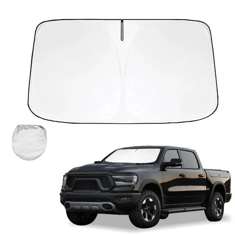Для Dodge RAM 1500 RAM Sport SRT Солнцезащитный козырек на лобовое стекло Солнцезащитный козырек Защитный козырек от солнца Складные блоки УФ-лучей Сохраняют ваш автомобильный кулер